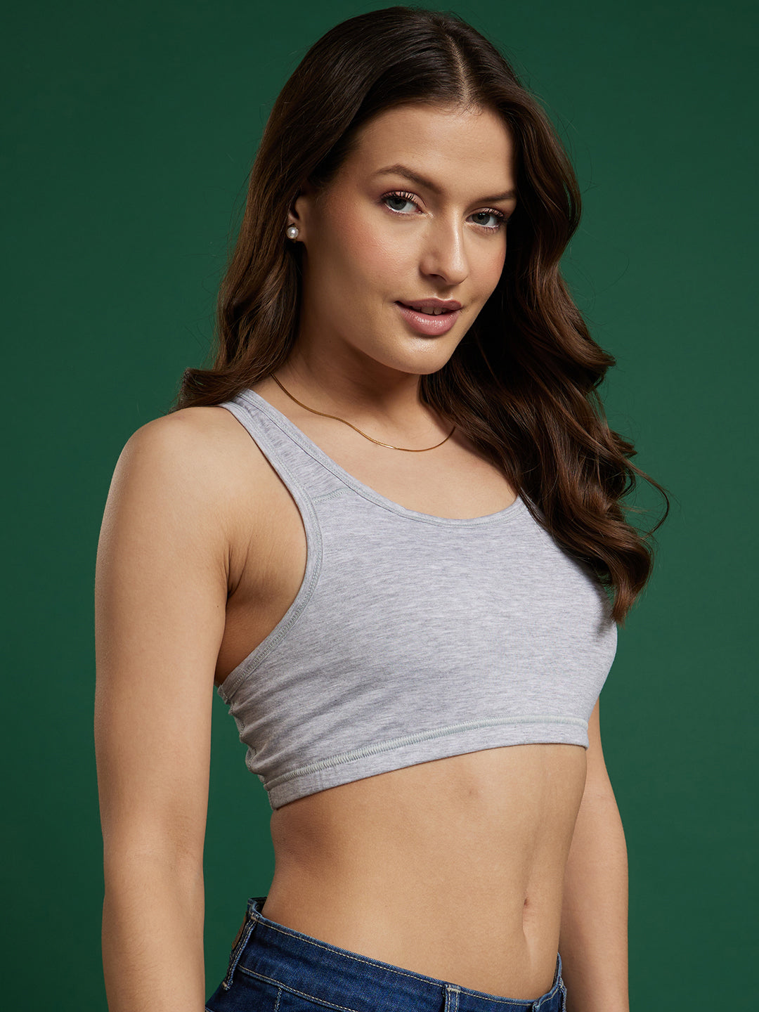 Workout sports Lightly padded bra (Grey)