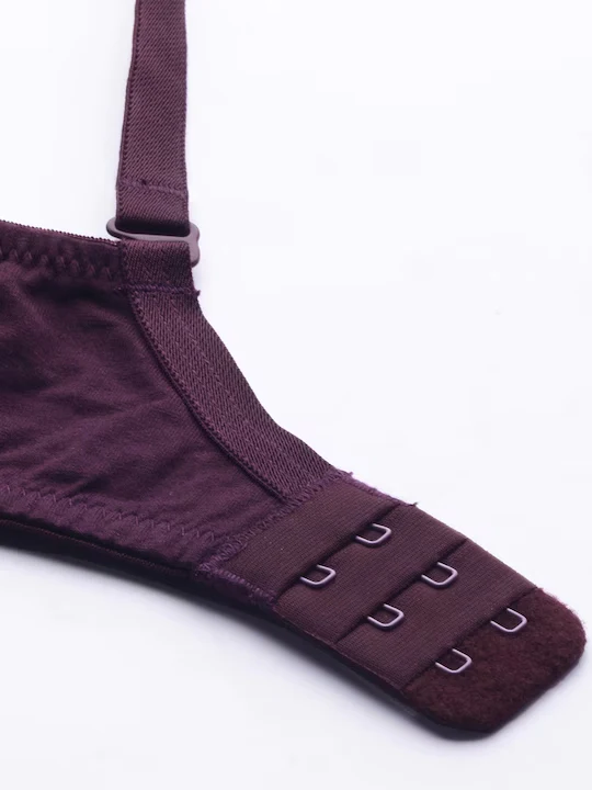Purple Solid Non-Wired Non Padded Everyday Bra