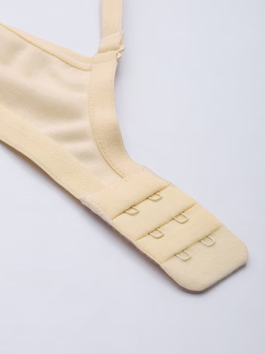 Cream-Coloured Solid Non-Wired Non Padded Everyday Bra