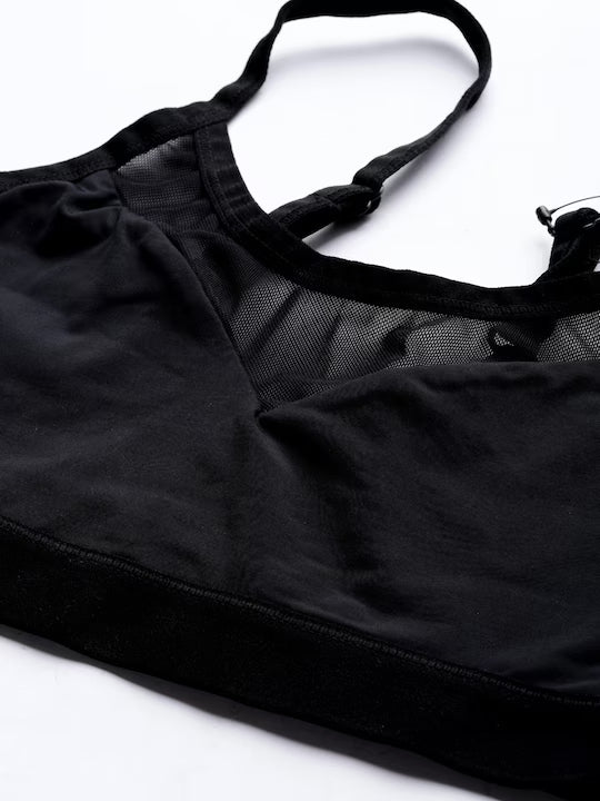 Black Solid Non-Wired Non-Padded Everyday Bra