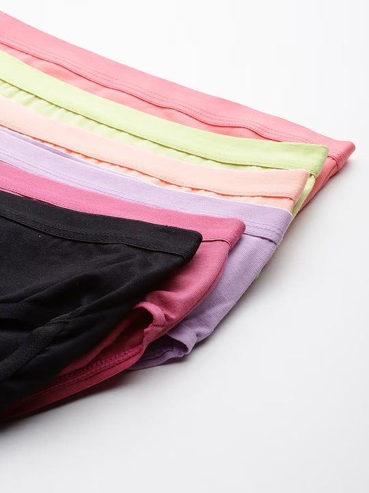 Women Pack Of 6 Low-Rise Hipster Briefs DB-BRIEF-03
