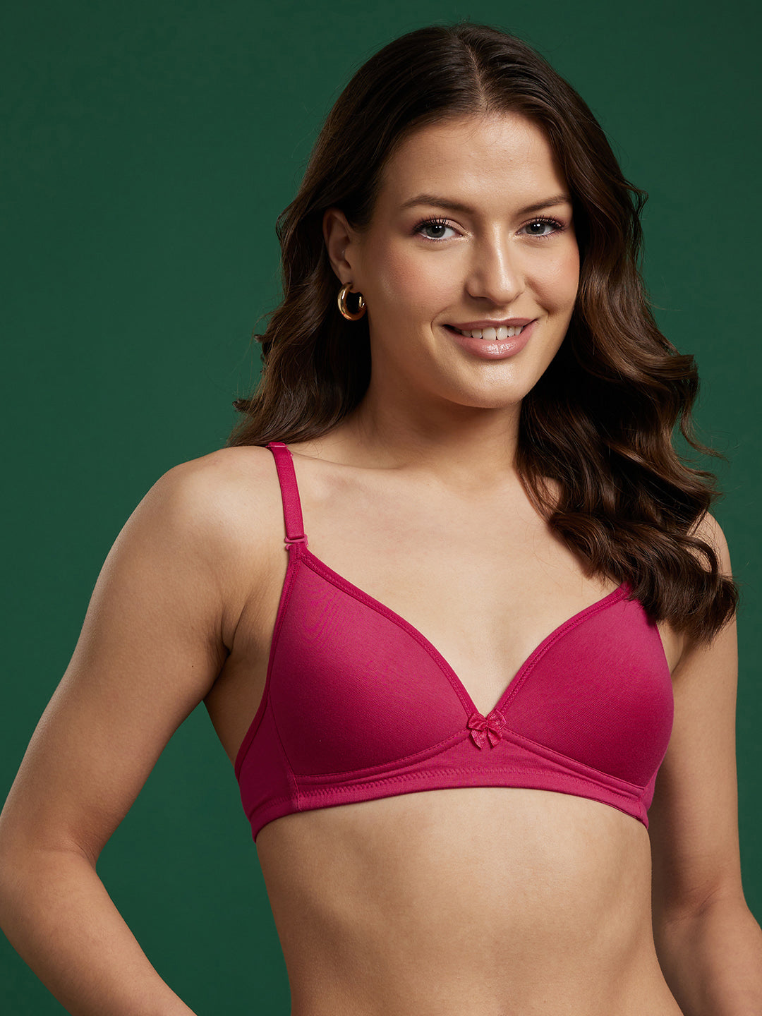 LIGHTLY PADDED BEGINNER BRA (fuchsia)