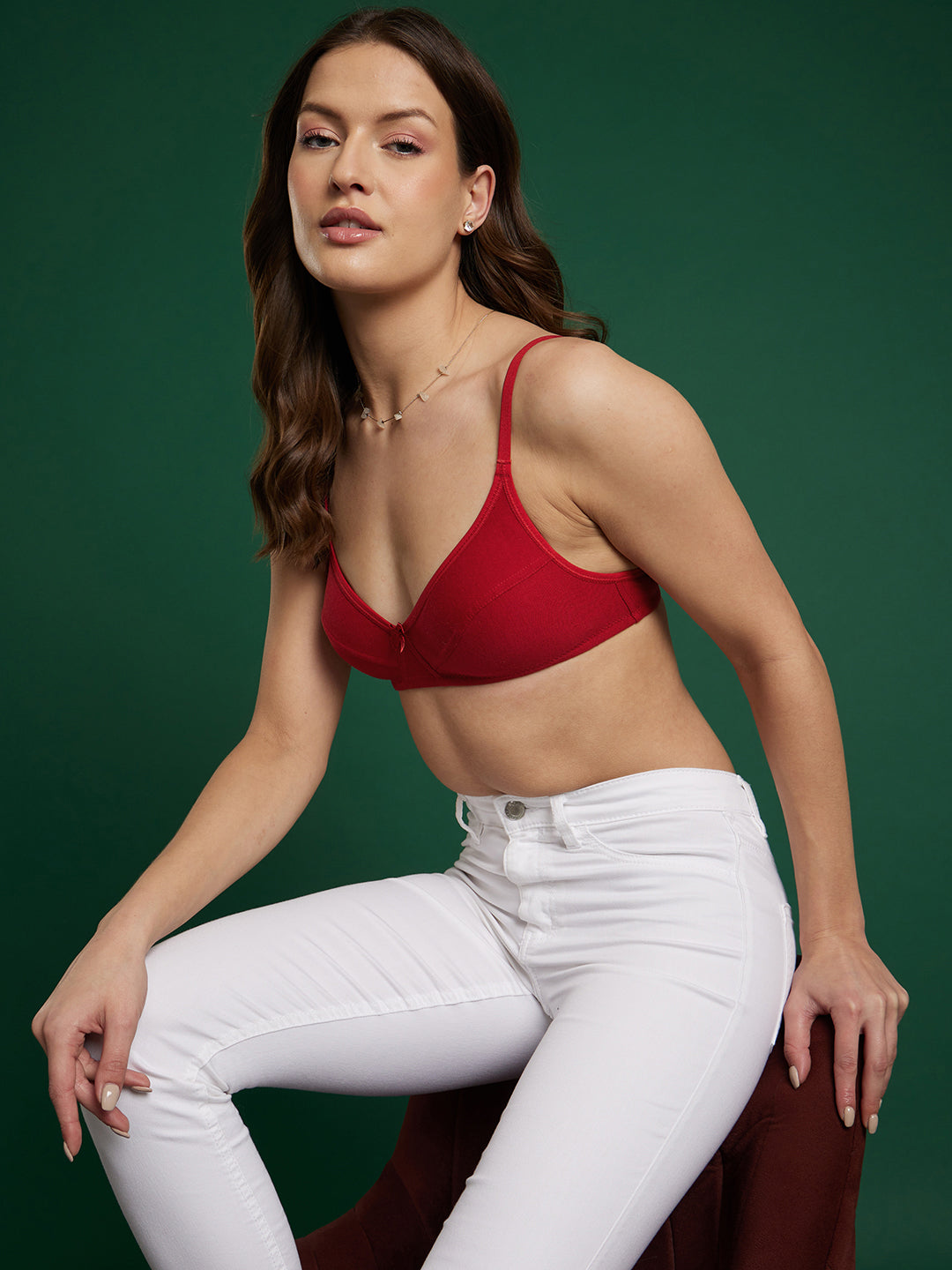 NON PADDED EVERYDAY COMFORT BRA (Red)