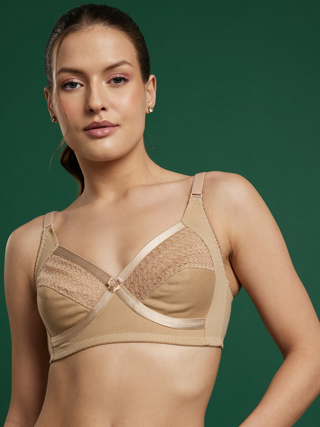 LACY NON WIRED NON PADDED BRA (WOOD)