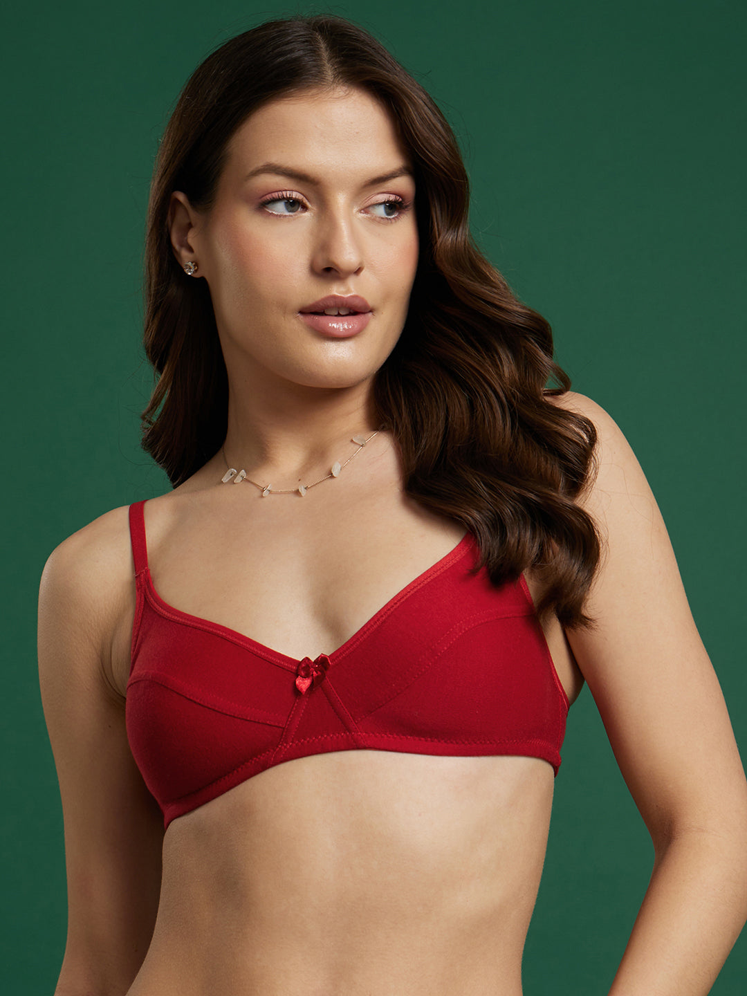 NON PADDED EVERYDAY COMFORT BRA (Red)