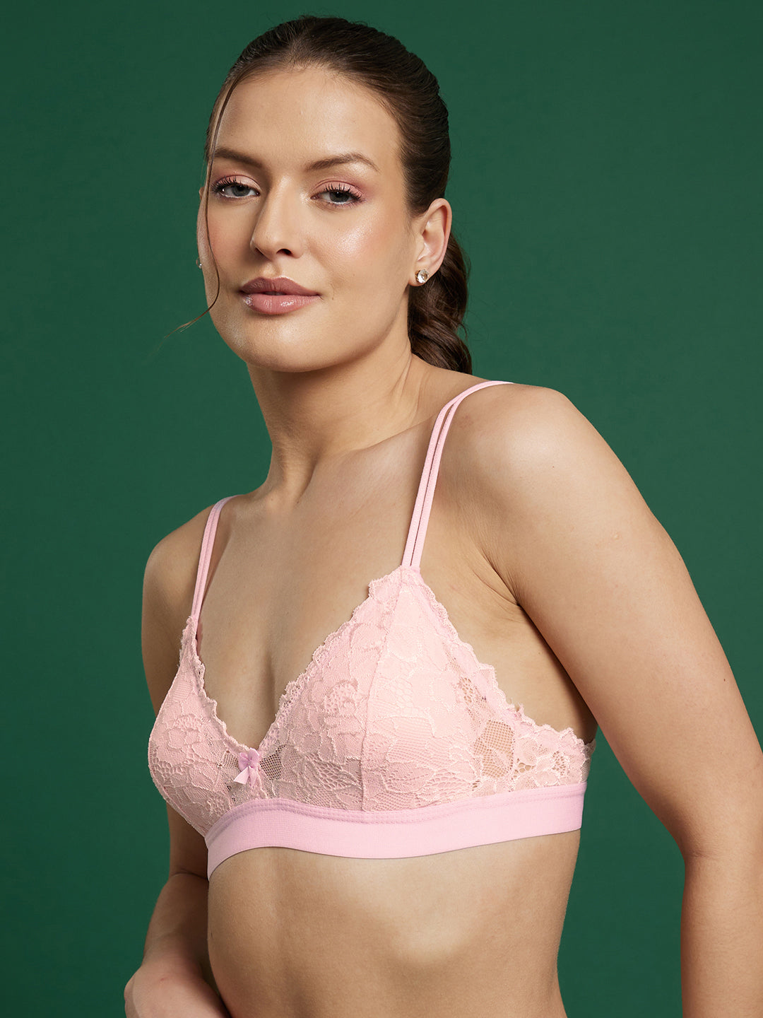 Fancy half coverage comfort bra (fuchsia)