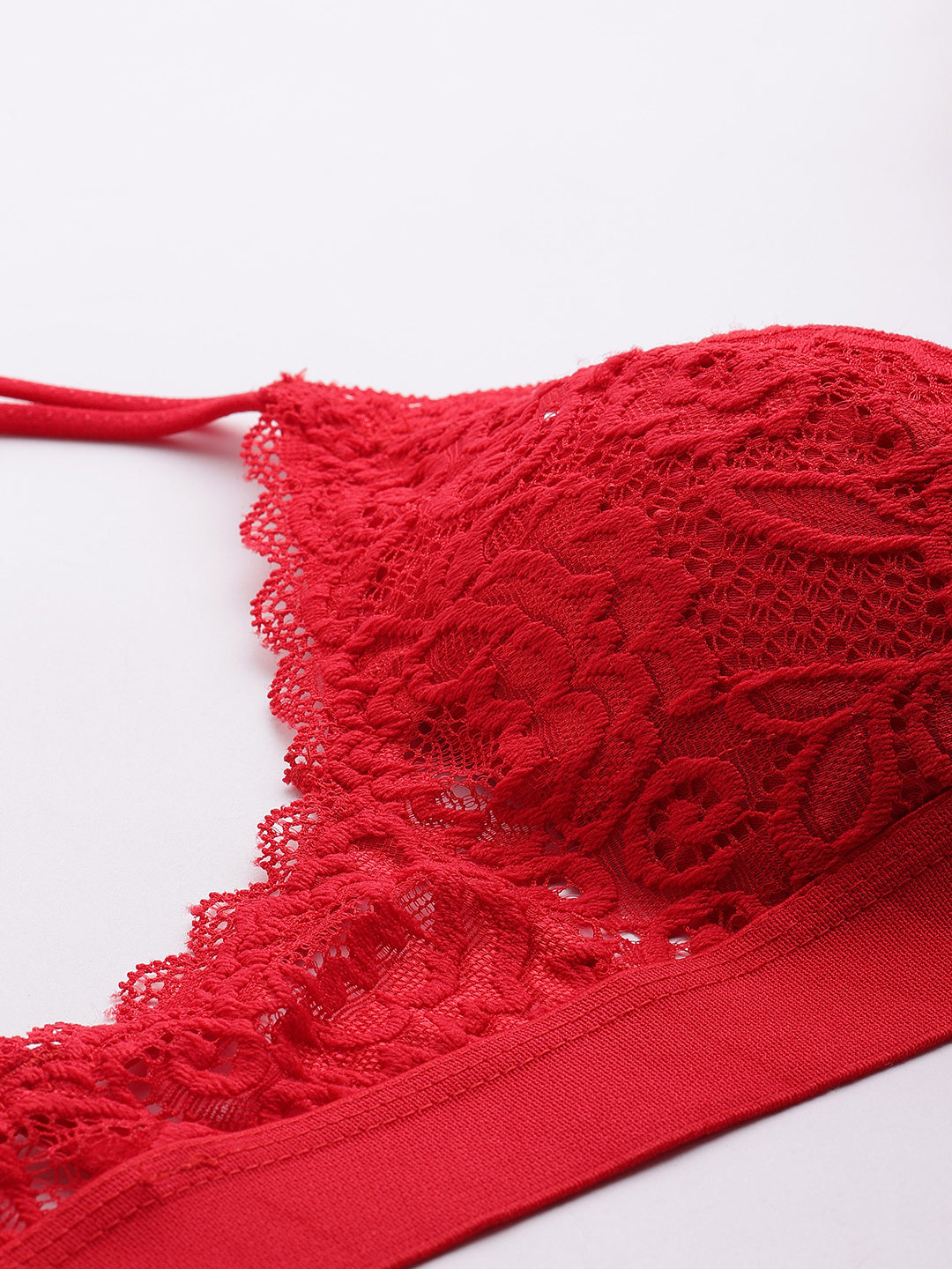 Fancy half coverage comfort bra (Hot pink)