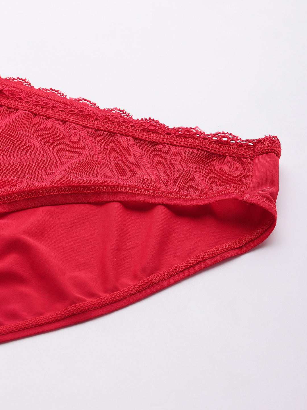 UNDERWIIRED LACE PADDED SET (Red)